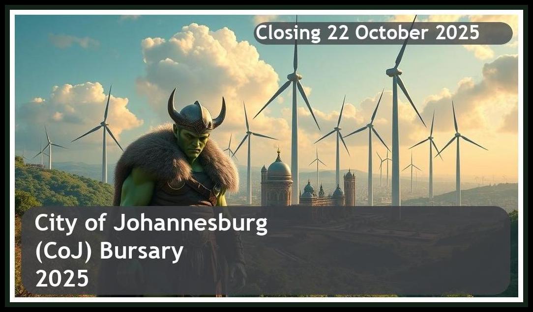 City of Johannesburg (CoJ) Bursary 2025 – Closing Date: 22 October 2025 Apply Now!