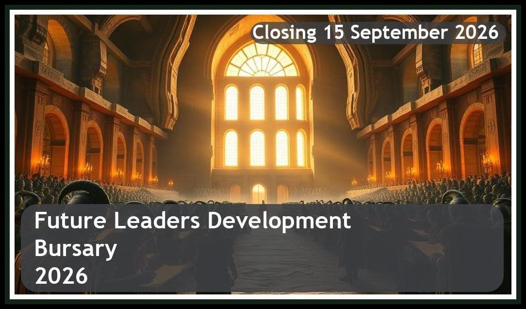 Future Leaders Development Bursary 2026 – Closing Date: 15 September 2026 – Apply Now!