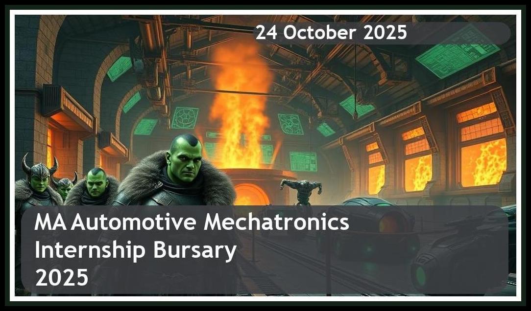 MA Automotive Mechatronics Internship Bursary 2025 – Closing Date: 24 October 2025 – Apply Now
