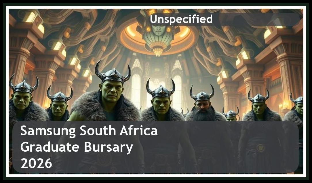 Samsung South Africa Graduate Bursary 2026 – Apply Now!