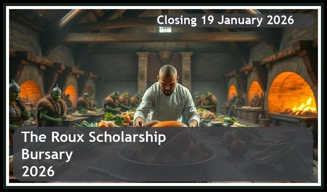 The Roux Scholarship 2026 Bursary – Closing Date: 19 January 2026 – Apply Now!