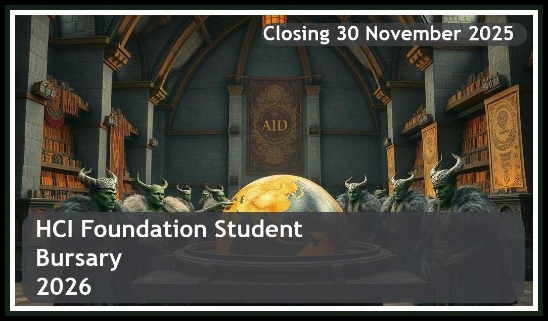 HCI Foundation Bursary 2026 – Closing Date: 30 November 2025 – Apply Now!