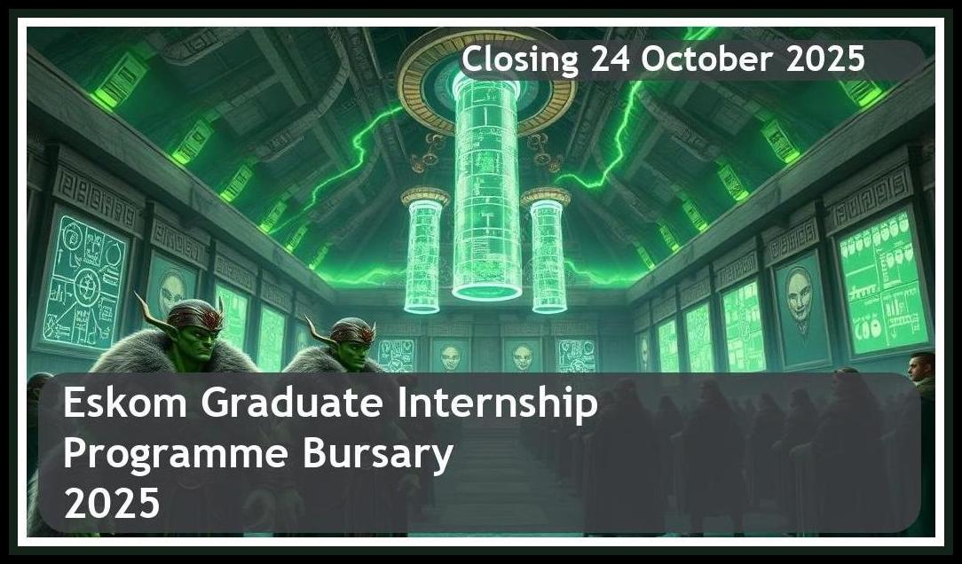 Eskom Graduate Internship Programme Bursary 2026 – Closing Date: 24 October 2025, Apply Now!