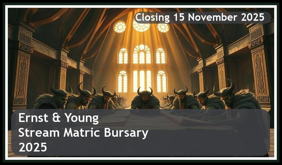Ernst & Young (EY) CA Stream Matric Bursary 2026 – Closing Date: 15 November 2025 Get Funded