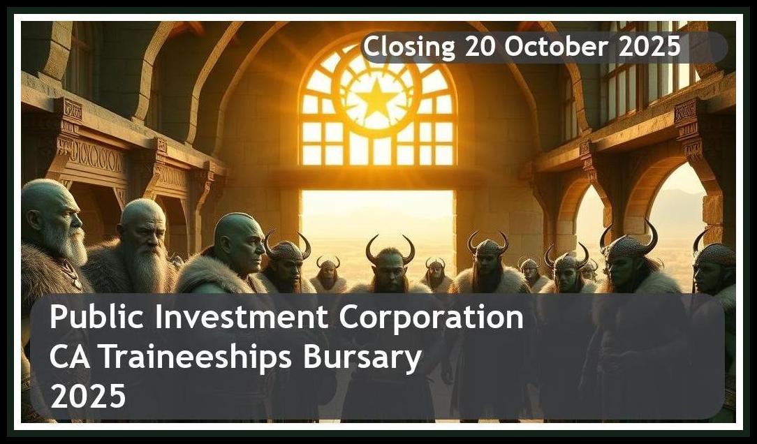 Public Investment Corporation (PIC) SAICA CA Traineeships 2026 Bursary – Closing Date: 20 October 2025 Apply Now!