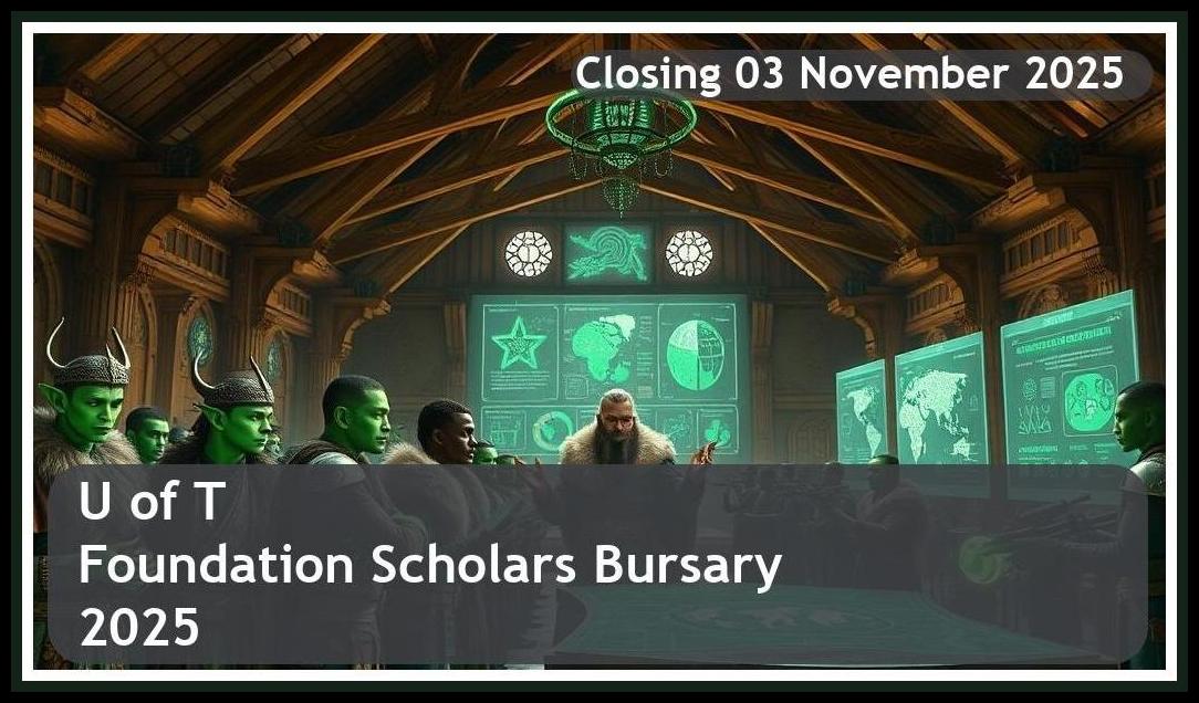U of T Mastercard Foundation Scholars Bursary 2026 – Closing Date: 03 November 2025 – Apply Now!