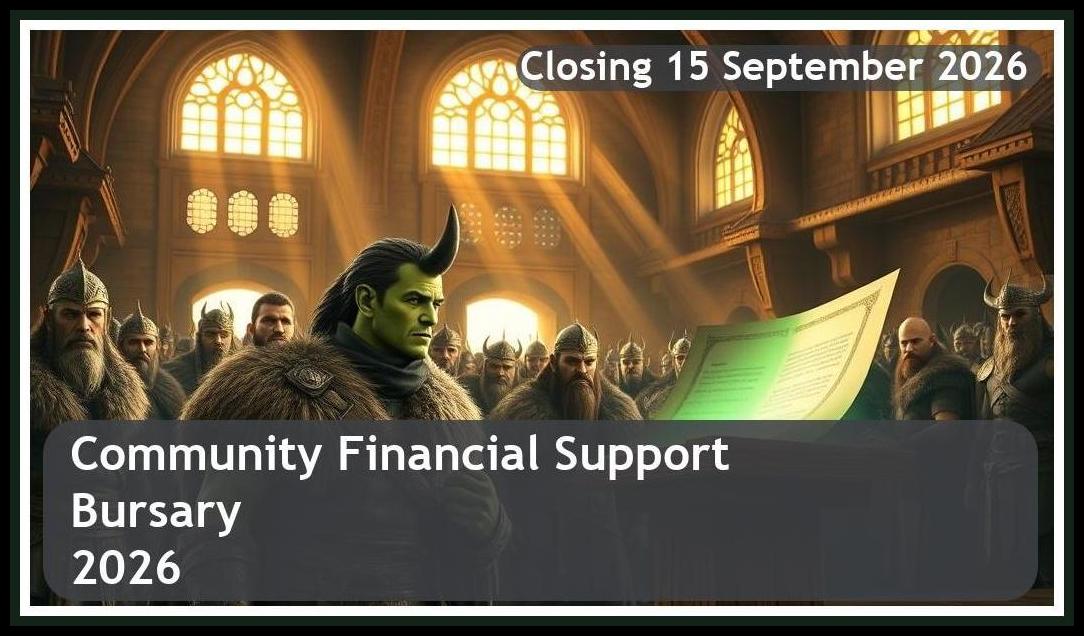 **Community Financial Support Bursary 2026 – Closing Date: 15 September 2026 Apply Now**