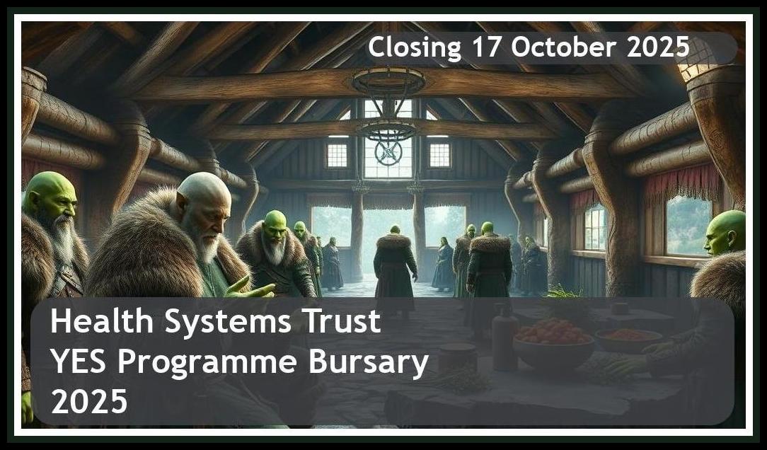 Health Systems Trust (HST) YES Programme Bursary 2025 – Closing Date: 17 October 2025 Apply Now!