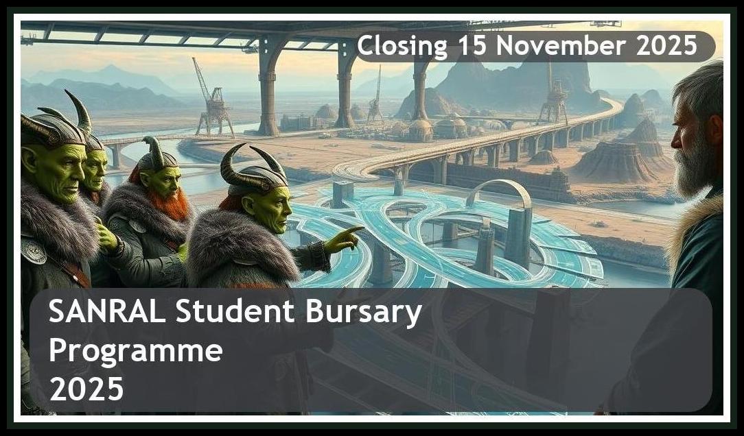 SANRAL Bursary 2025 – Closing Date: 15 November 2025 Apply Now