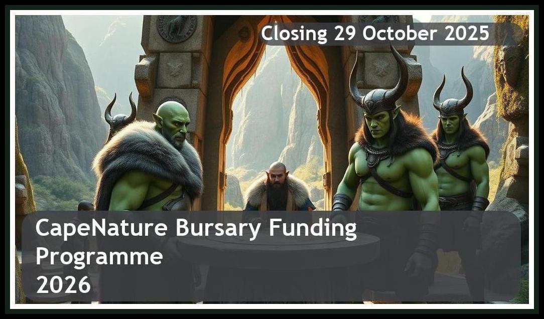 CapeNature Bursary Programme 2026 – Closing Date: 29 October 2025 – Get Funded!