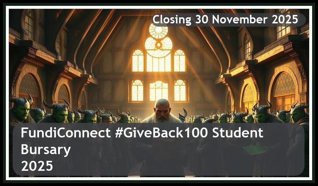 FundiConnect #GiveBack100 Bursary 2025 – Closing Date: 30 November 2025 Apply Now