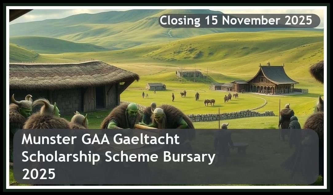 Munster GAA Gaeltacht Scholarship Scheme Bursary 2026 β Closing Date: 15 November 2025 Apply Now