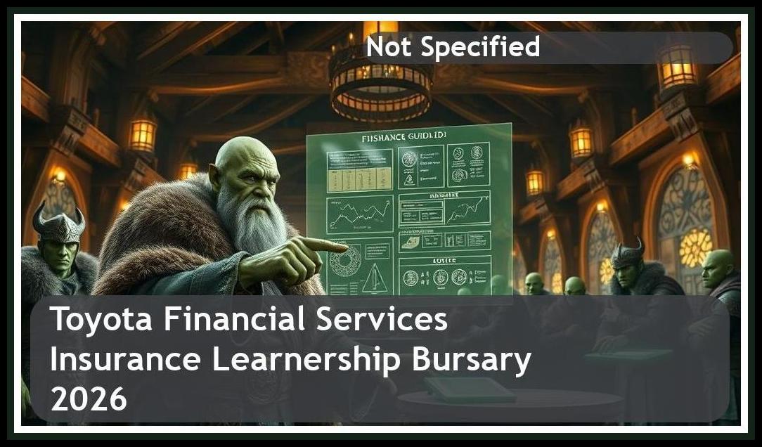 Toyota Financial Services SA Retail Insurance Learnership Bursary 2026 – Apply Now!