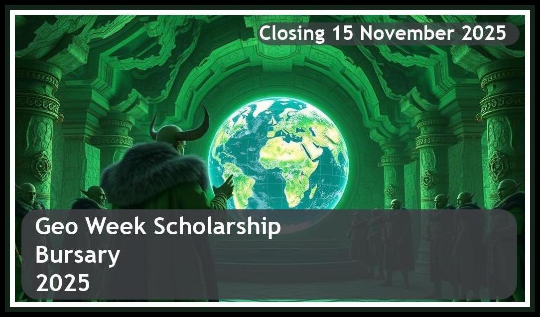 Geo Week Scholarship Bursary 2025 – Closing Date: 15 November 2025 – Apply Now!