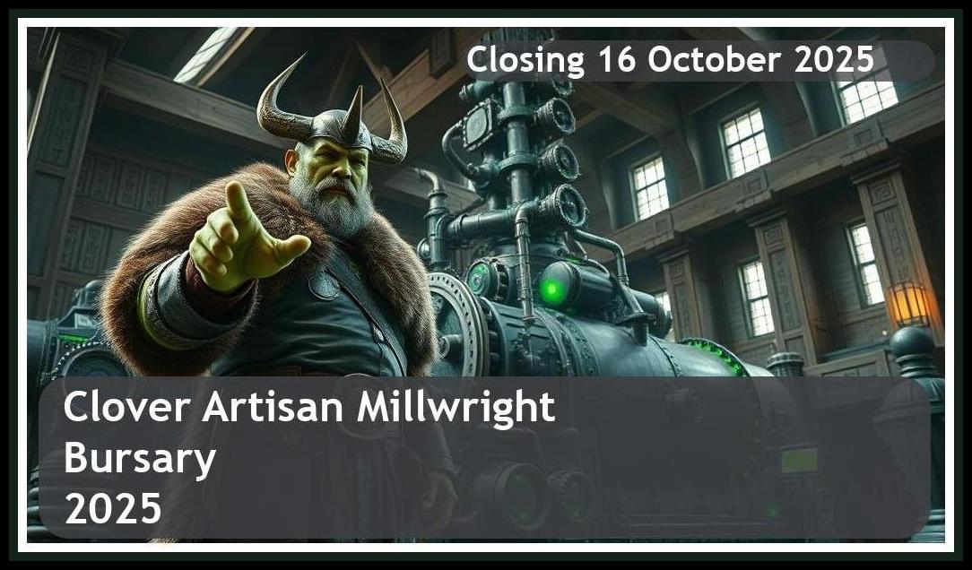 Clover Artisan Millwright Bursary 2025 – Closing Date: 16 October 2025 Apply Now!