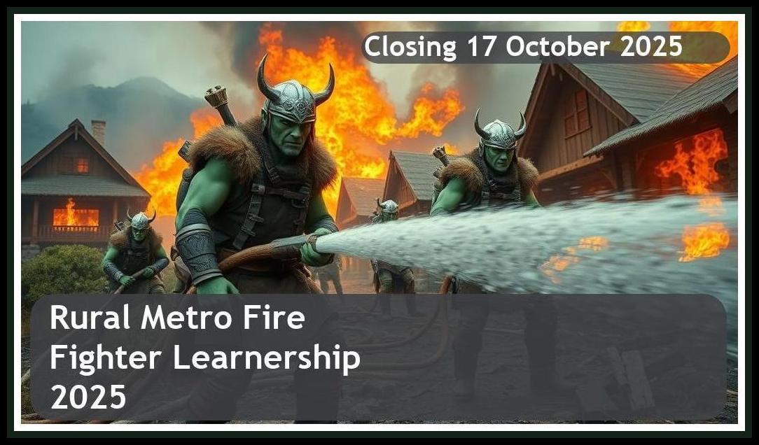 Rural Metro Fire Fighter Learnership 2025 – Closing Date: 17 October 2025 – Apply Now!