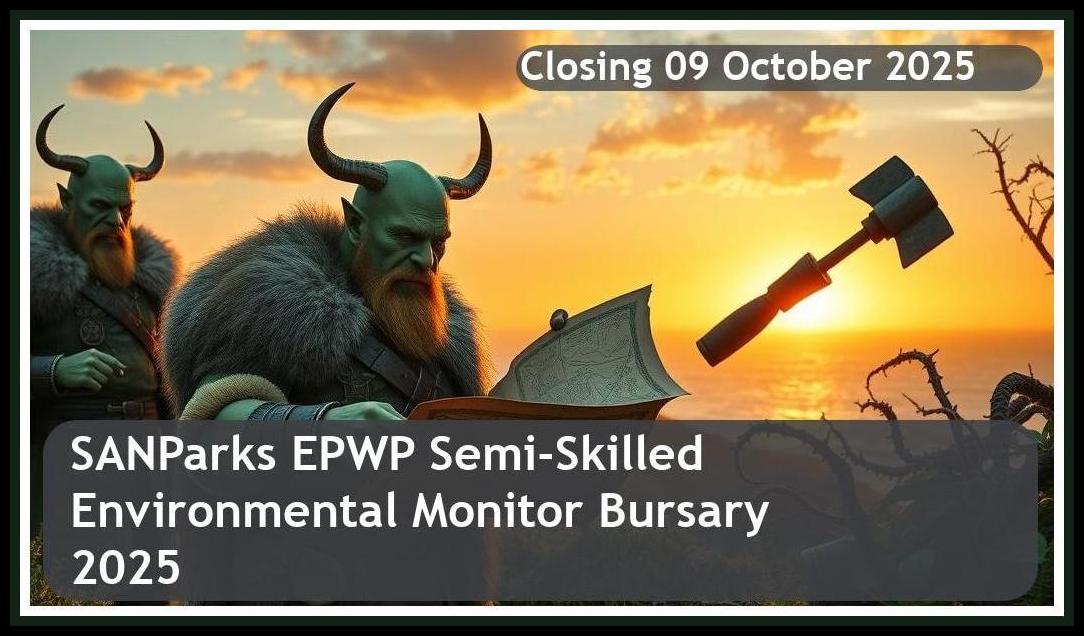 **SANParks EPWP Semi-Skilled Environmental Monitor Bursary 2026 – Closing Date: 09 October 2025 Apply Now**