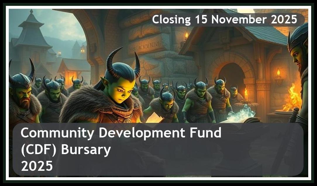 **Community Development Fund (CDF) Bursary 2026 – Closing Date: 15 November 2025 Apply Now**