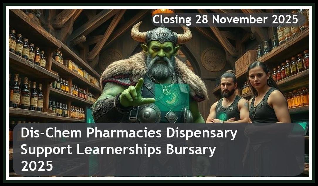Dis-Chem Pharmacies Dispensary Support Learnerships Bursary 2025 – Closing Date: 28 November 2025 Apply Now