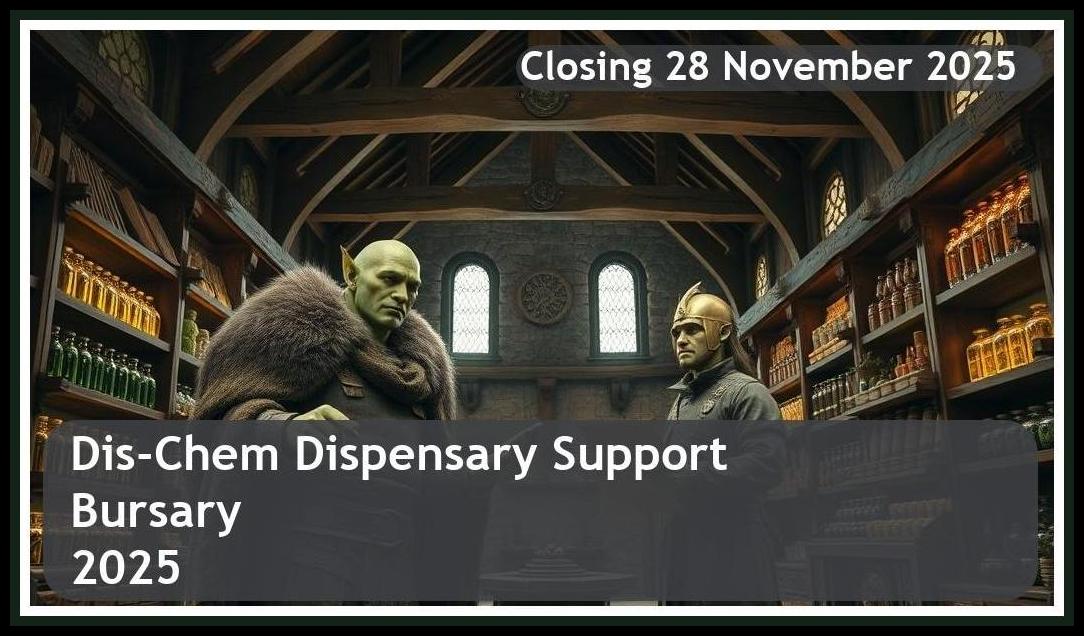 Dis-Chem Dispensary Support Bursary 2025 – Closing Date: 28 November 2025 – Apply Now!