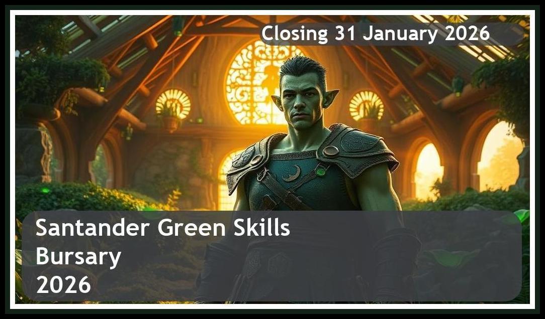 Santander Green Skills Bursary 2026 – Closing Date: 31 January 2026 Apply Now!