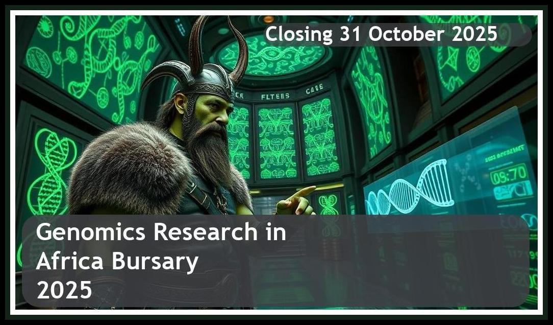 Genomics Research in Africa Bursary 2025 – Closing Date: 31 October 2025 – Apply Now!