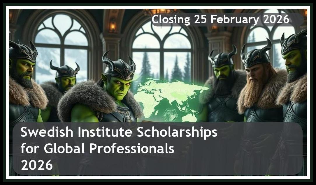 **Swedish Institute Scholarships for Global Professionals 2026 – Closing Date: 25 February 2026 – Apply Now!**