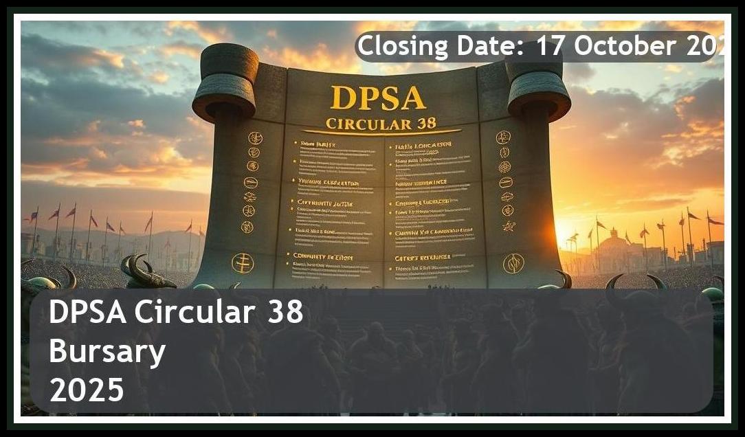 DPSA Circular 38 Bursary 2025 – Closing Date: 17 October 2025 Apply Now