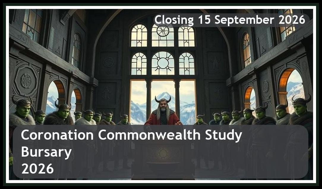 **Coronation Commonwealth Bursary 2026 – Closing Date: 15 September 2026 – Apply Now!**