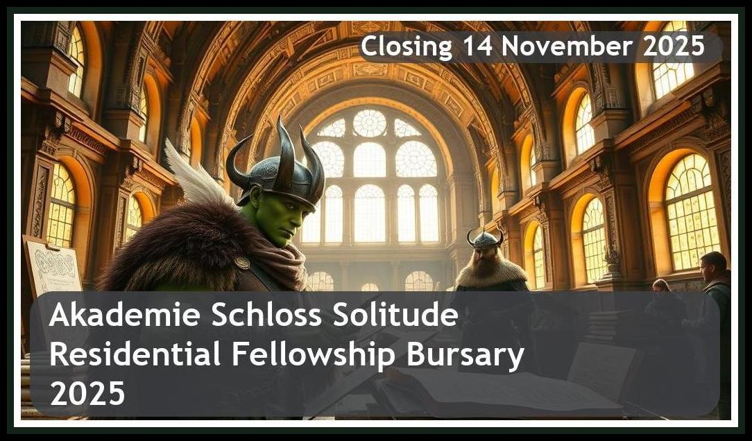 Akademie Schloss Solitude Residential Fellowship 2026 Bursary – Closing Date: 14 November 2025 Apply Now