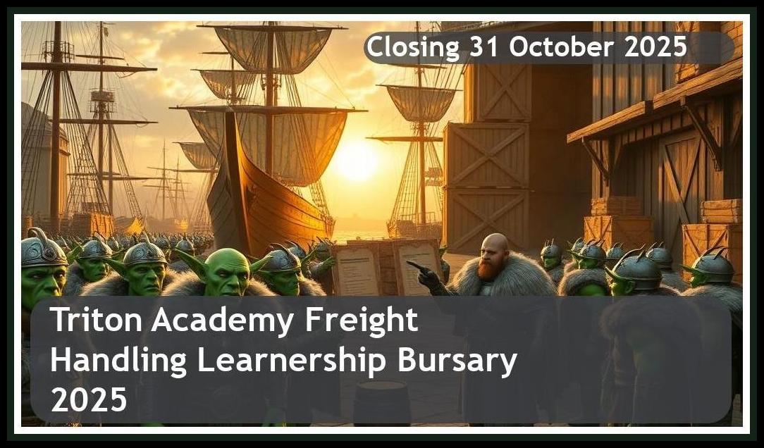 Triton Academy Freight Handling Learnership Bursary 2025 – Closing Date: 31 October 2025 Apply Now