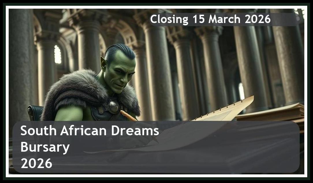 South African Dreams Bursary 2026 – Closing Date: 15 March 2026 – Get Funded!