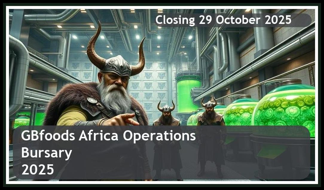 GBfoods Africa Operations Bursary 2026 – Closing Date: 29 October 2025 – Apply Now!