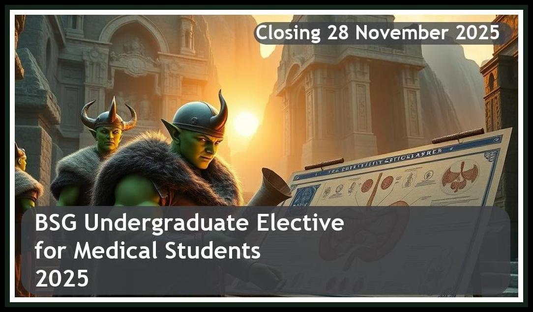 **BSG Undergraduate Elective Bursary 2025 for Medical Students – Closing Date: 28 November 2025 Apply Now**