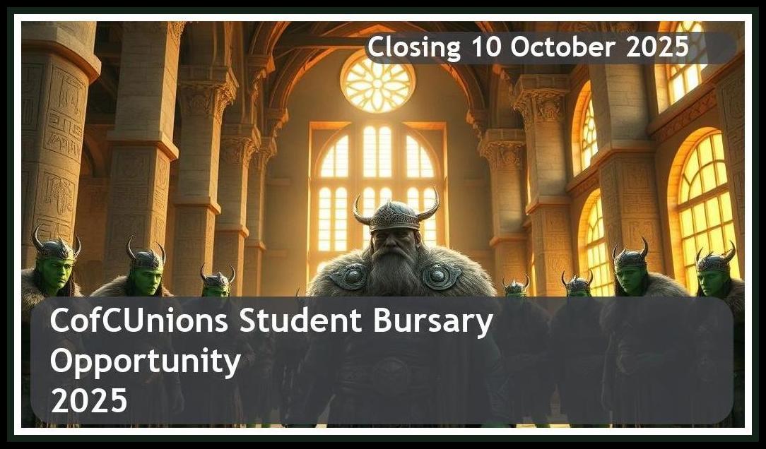 CofCUnions Bursary 2025 – Closing Date: 10 October 2025, Apply Now!