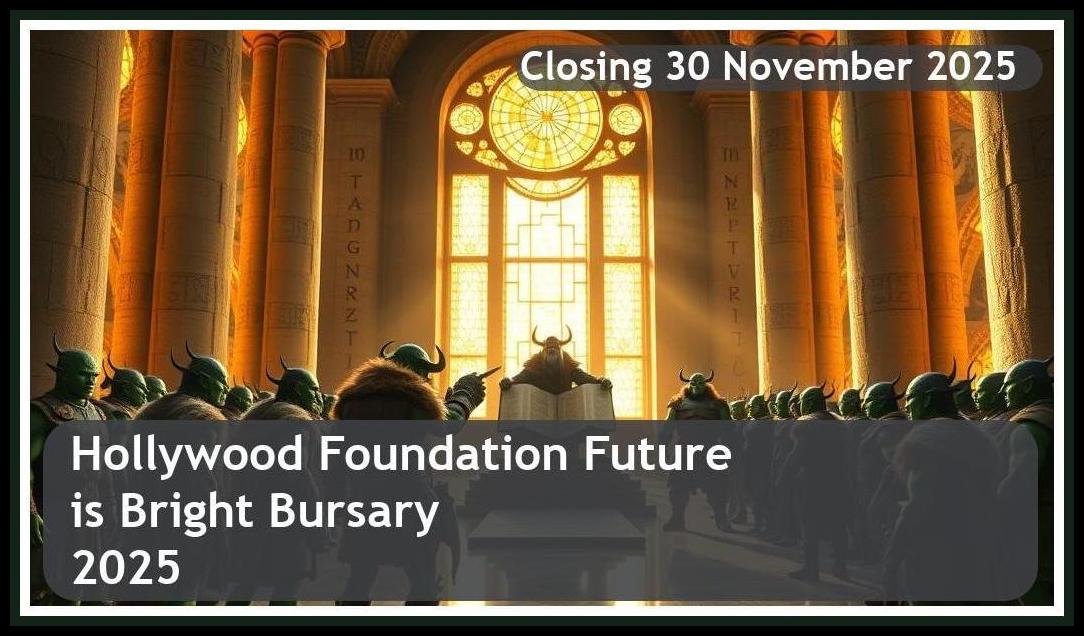 Hollywood Foundation Future is Bright Bursary 2026 – Closing Date: 30 November 2025 Apply Now!