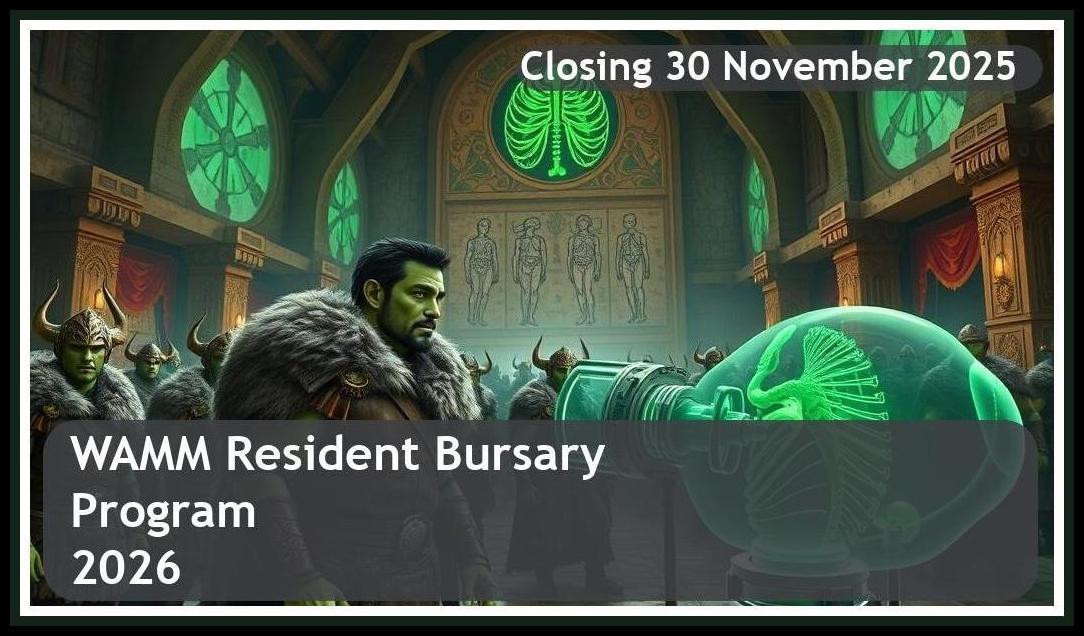 **WAMM Resident Bursary 2026 – Closing Date: 30 November 2025 Apply Now**