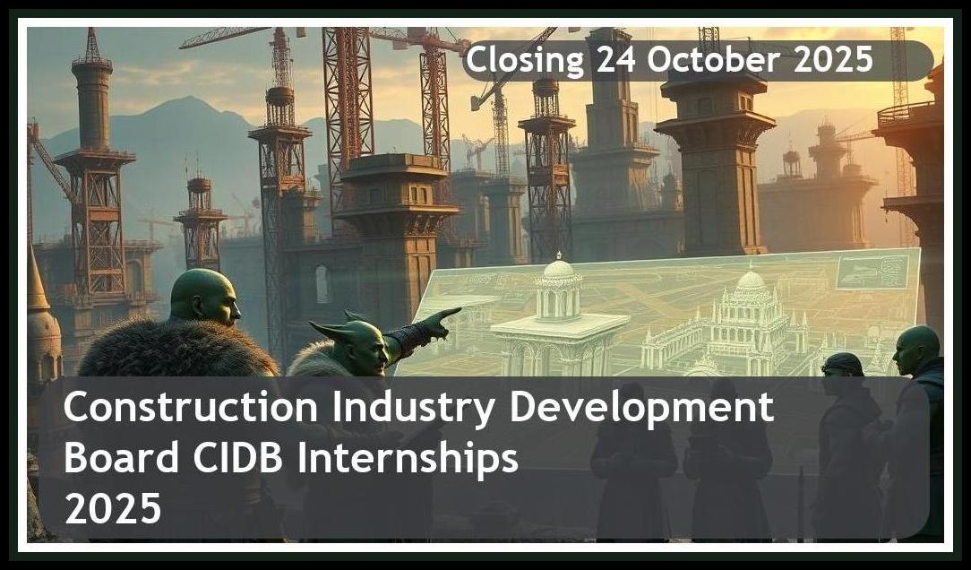 Construction Industry Development Board (CIDB) Internships 2026 – Closing Date: 24 October 2025 – Apply Now!