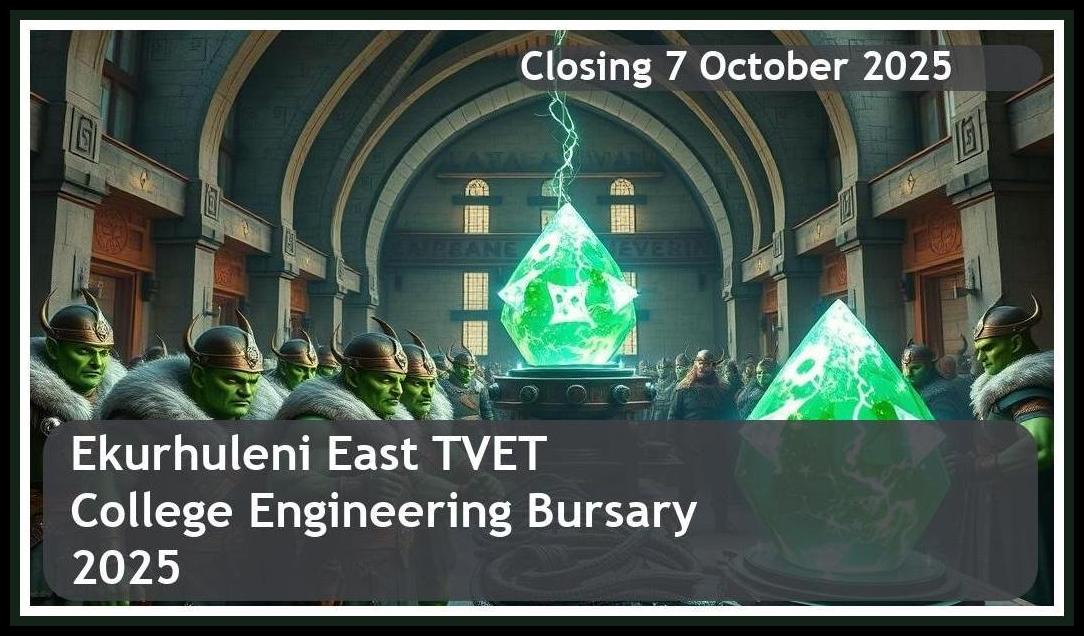 Ekurhuleni East TVET College Engineering Bursary 2025 – Closing Date: 7 October 2025, Don’t Miss Out!