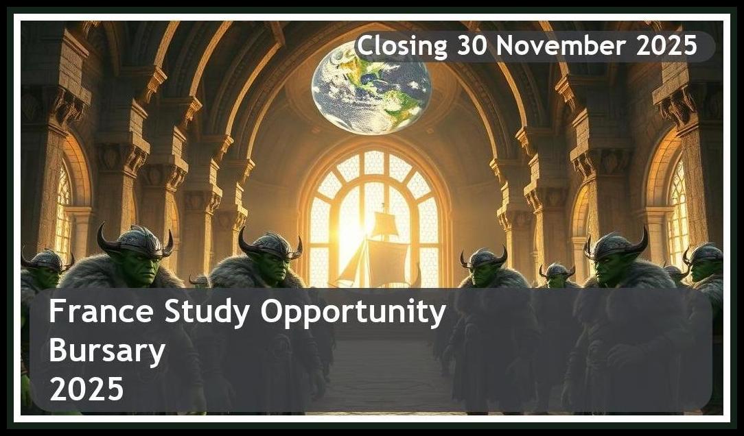 France Study Bursary 2026 – Closing Date: 30 November 2025 – Get Funded!