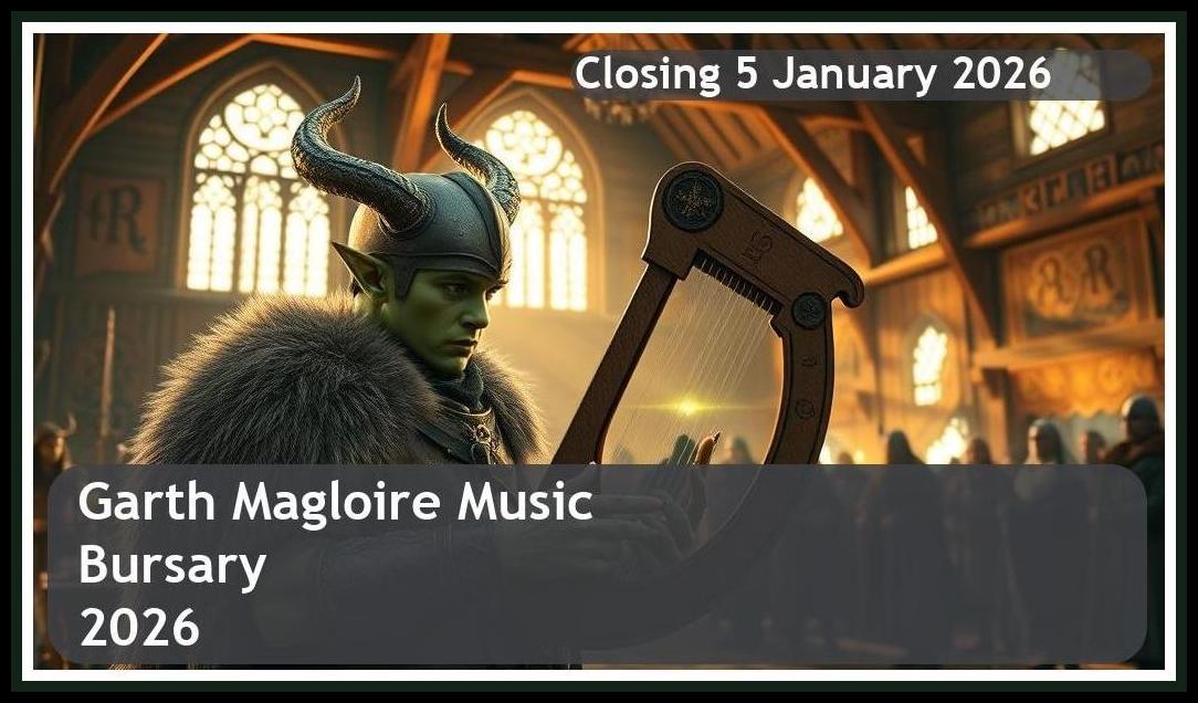**Garth Magloire Music Bursary 2026 – Closing Date: 5 January 2026 – Get Funded!**