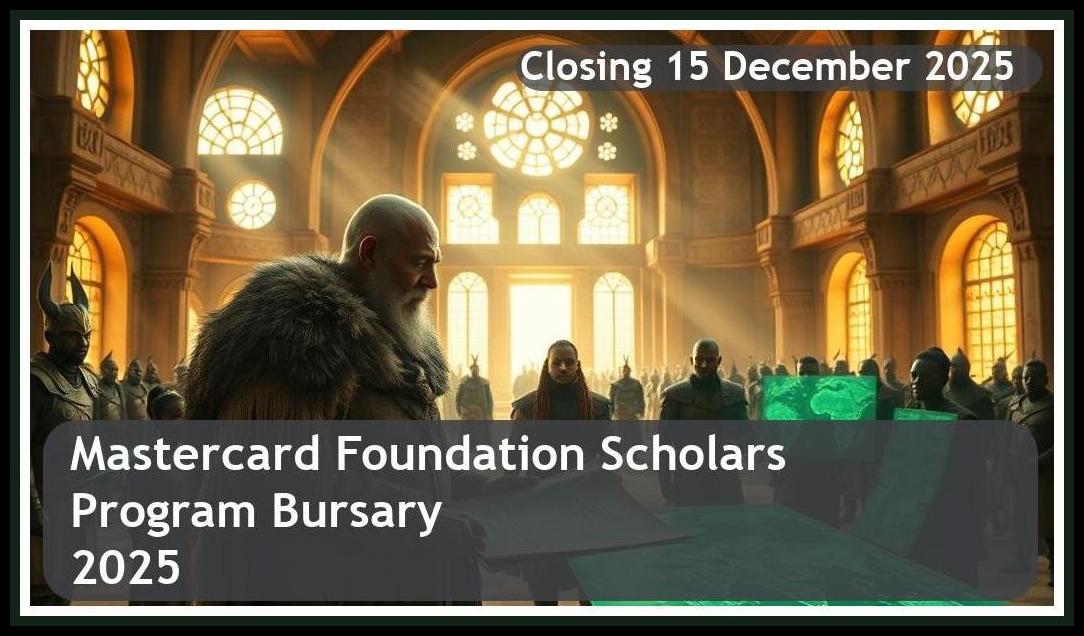 Mastercard Foundation Scholars Program Bursary 2026 – Closing Date: 15 December 2025 – Apply Now!