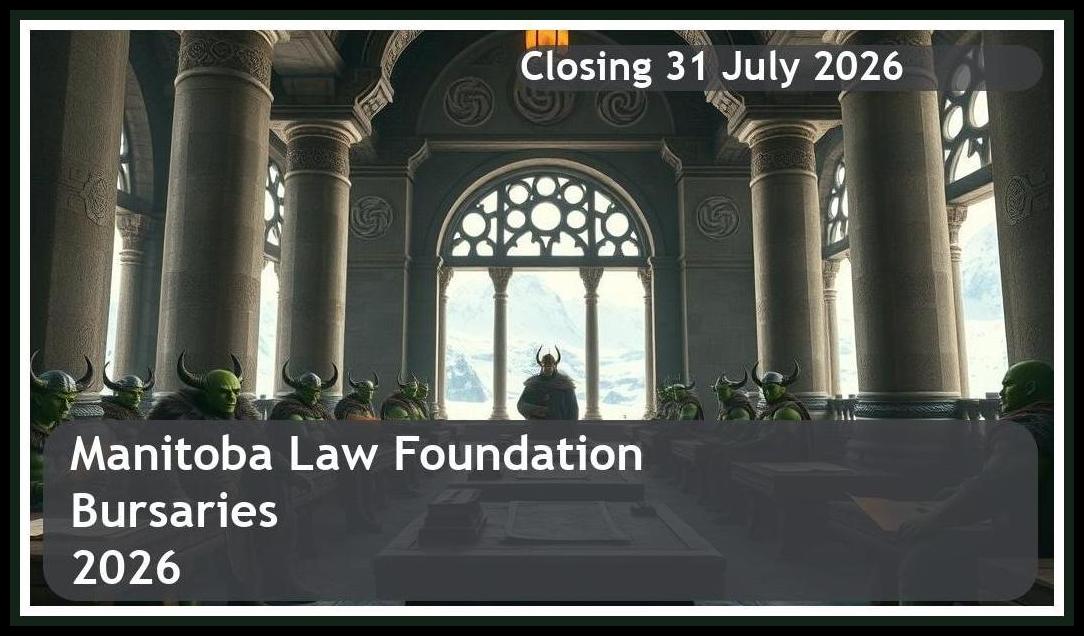 Manitoba Law Foundation Bursaries 2026 – Closing Date: 31 July 2026 – Apply Now