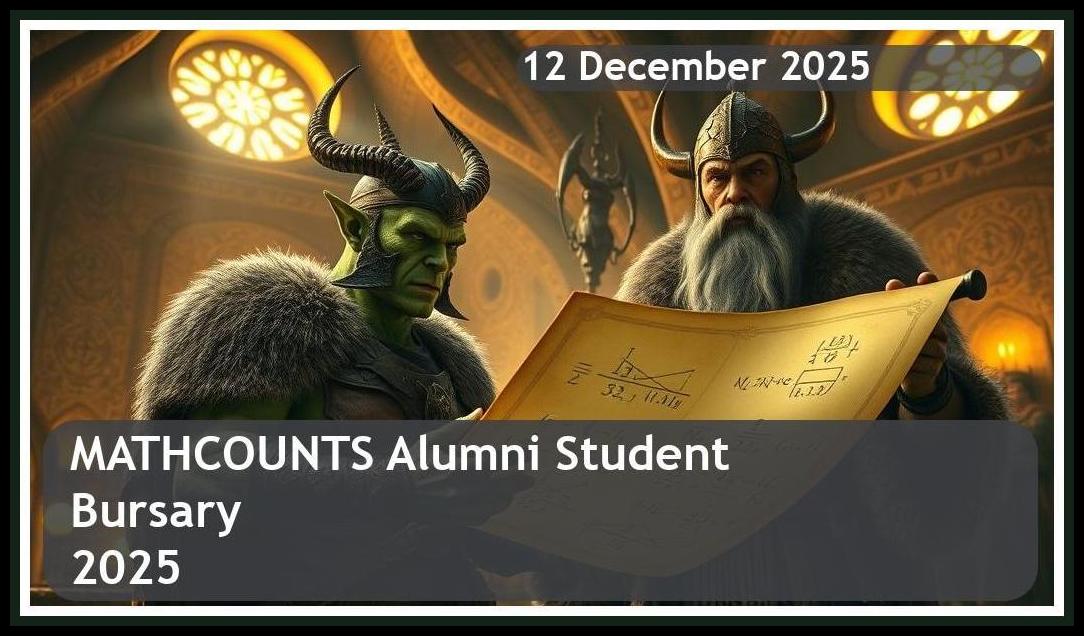 MATHCOUNTS Alumni Bursary 2026 – Closing Date: 12 December 2025 – Apply Now!