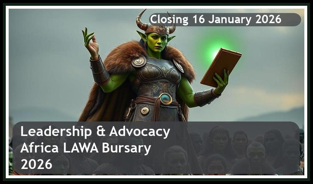Leadership & Advocacy for Women in Africa (LAWA) Bursary 2026 – Closing Date: 16 January 2026 – Apply Now!