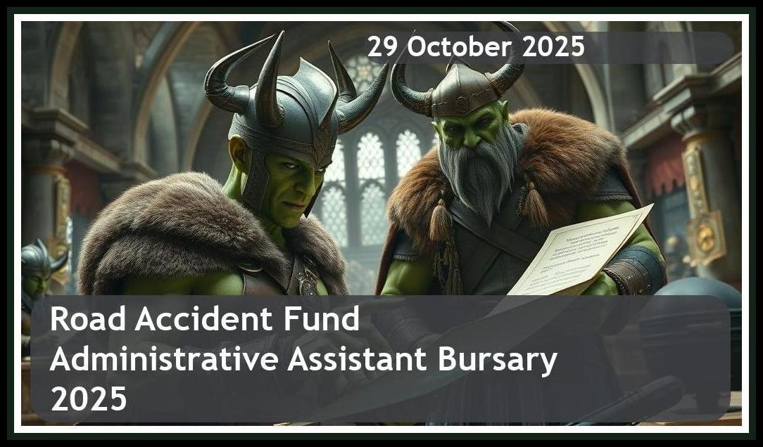 Road Accident Fund (RAF) Administrative Assistant Bursary 2025 – Closing Date: 29 October 2025 – Apply Now!