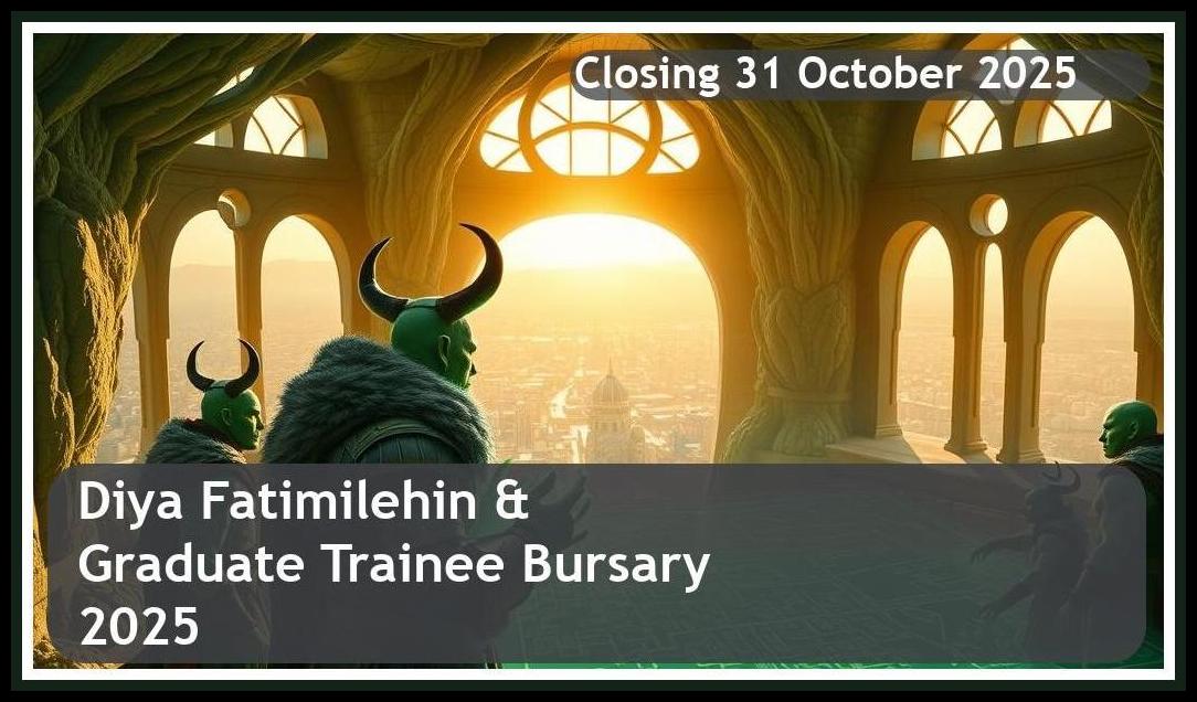 Diya, Fatimilehin & Co Graduate Trainee Bursary 2025 – Closing Date: 31 October 2025 Apply Now