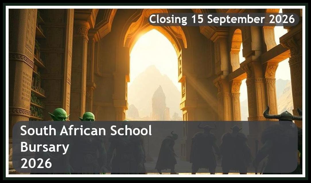 **South African School Bursary 2026 – Closing Date: 15 September 2026 – Apply Now**