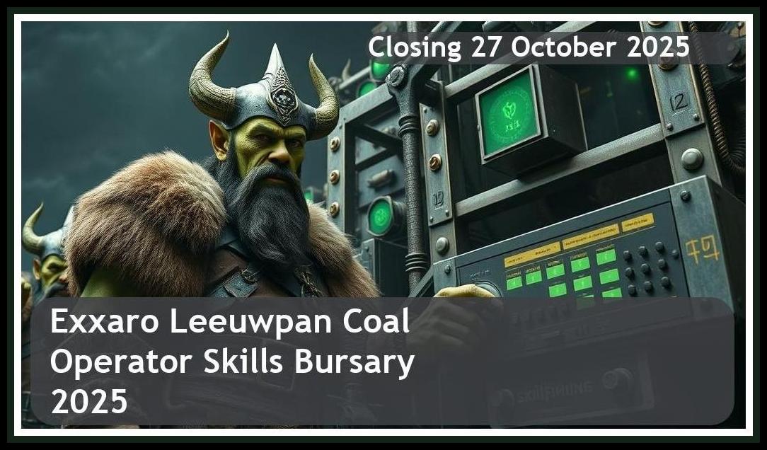 **Exxaro Leeuwpan Coal Equipment Operator Skills Bursary 2025 – Closing Date: 27 October 2025 Apply Now**