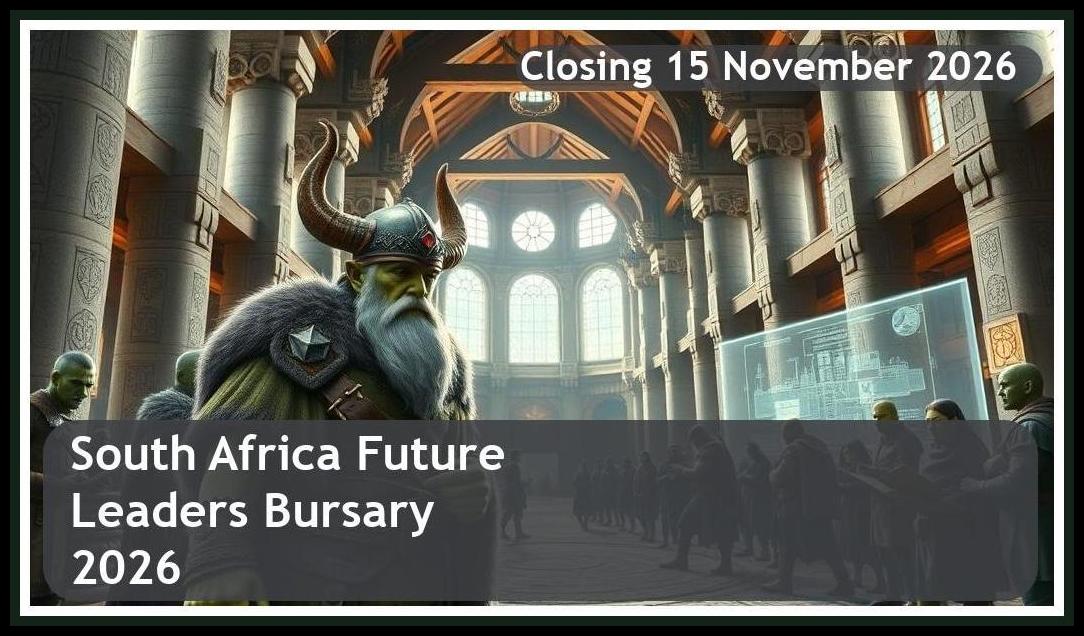South Africa Future Leaders Bursary 2026 – Closing Date: 15 November 2026 Get Funded!